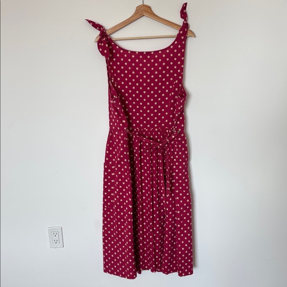 April Cornell Molly Polka Dot Midi Dress Large - Picture 7 of 11